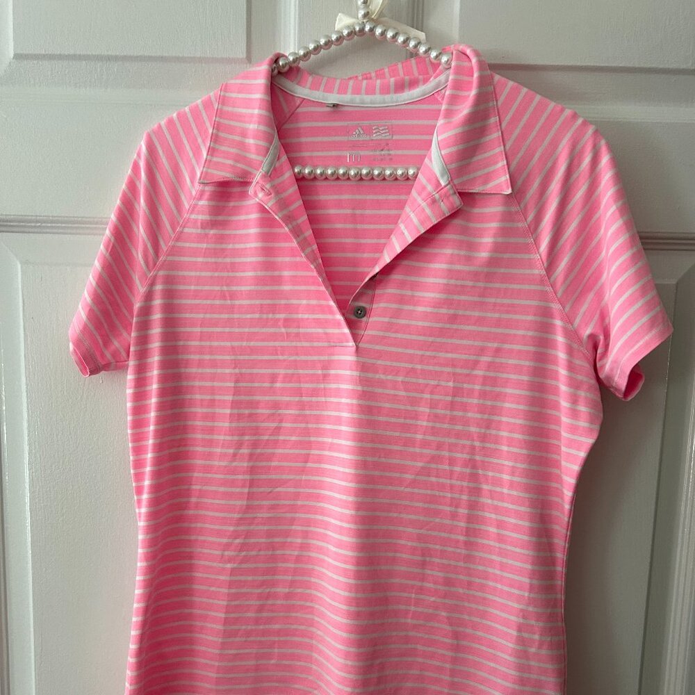 Adidas Pink Golf Shirt Size M